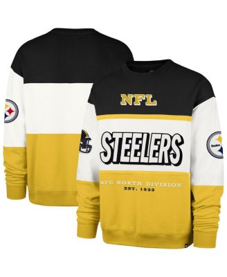 '47 Brand - Men's Black/Gold Pittsburgh Steelers Breeze Maximalist Sweatshirt