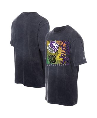 New Era - Men's Black Sacramento Kings Distressed Classics Enzyme Washed T-Shirt