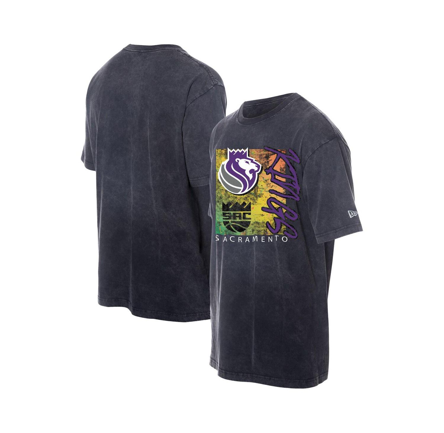Men's Black Sacramento Kings Distressed Sport Classics Enzyme Washed T-Shirt