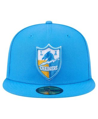 Men's Powder Blue Los Angeles Chargers Throwback Main 59FIFTY Fitted Hat