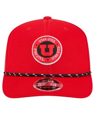 Men's Red Utah Utes COOLERA 9SEVENTY Rope Stretch-Snap Hat