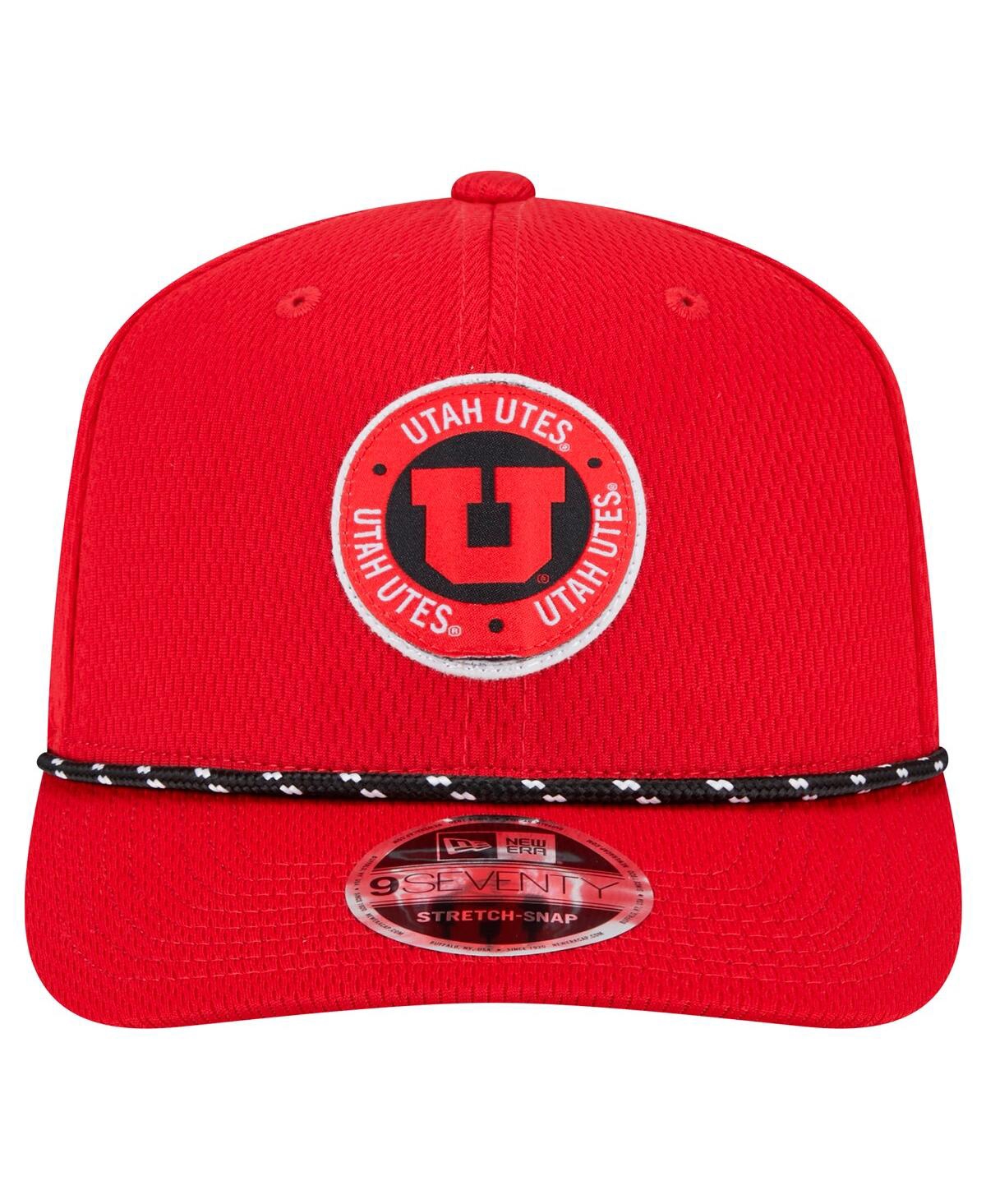 New Era Men's Red Utah Utes Coolera 9seventy Rope Stretch-snap Hat In Red
