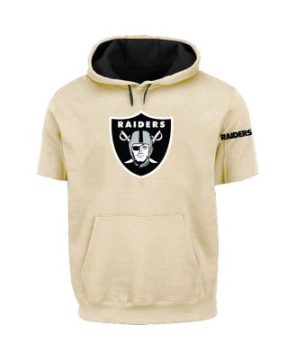Profile - Men's Oatmeal Las Vegas Raiders Big Tall Chest Print and Logo Short Sleeve Pullover Hoodie