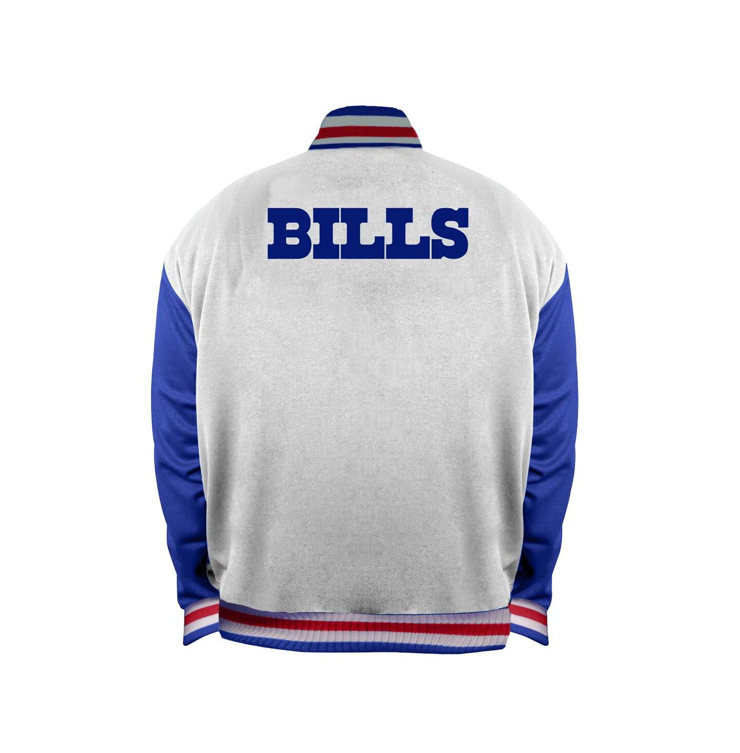 Женская куртка Mitchell & Ness White Buffalo Bills Throwback Plus Size Full-Snap Satin — фото 2