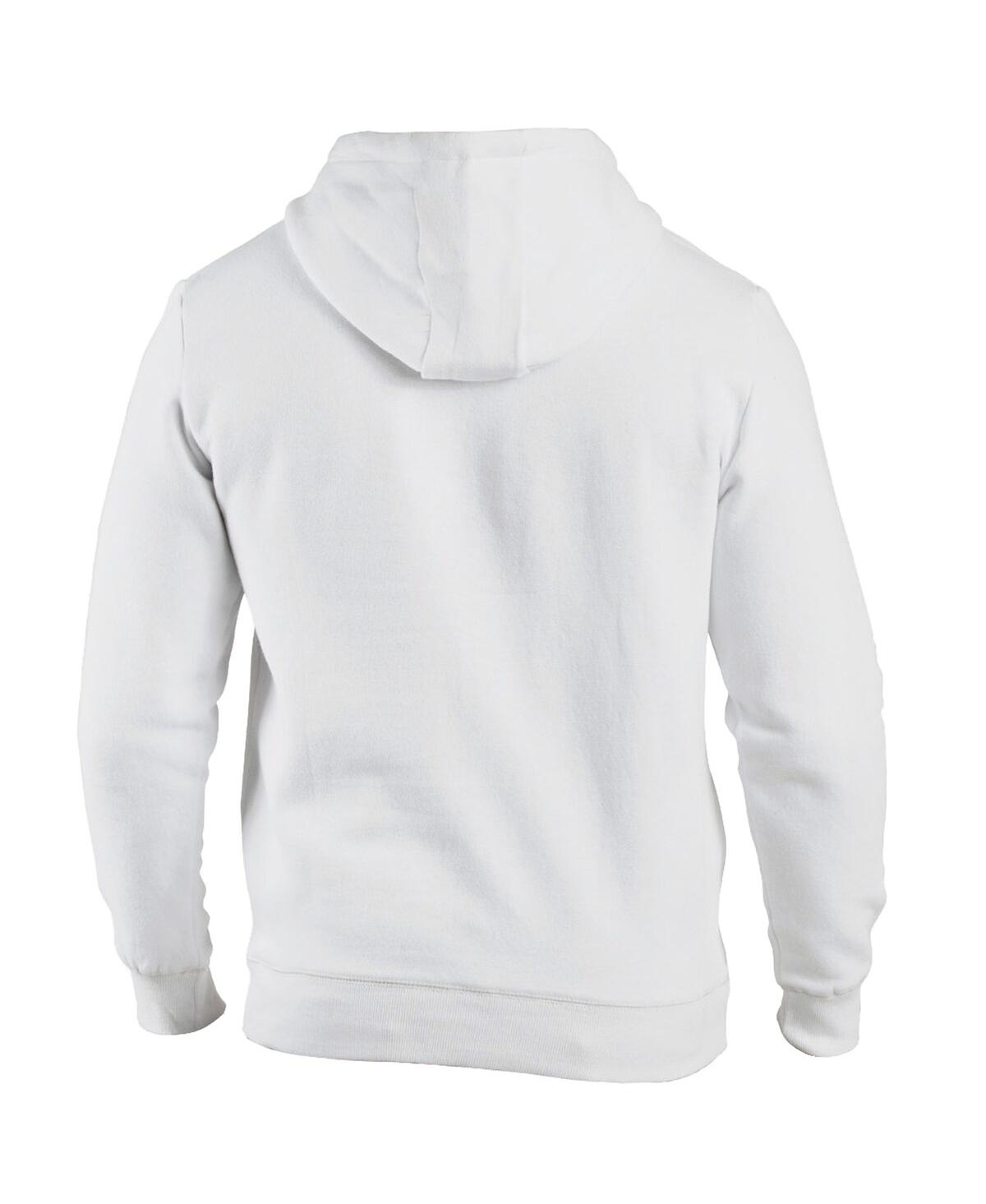 1863fc Men's White Burnley Color Badge Fleece Pullover Hoodie In White