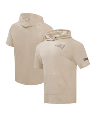 Pro Standard - Men's Tan New England Patriots Neutrals Capsule Short Sleeve Pullover Hoodie