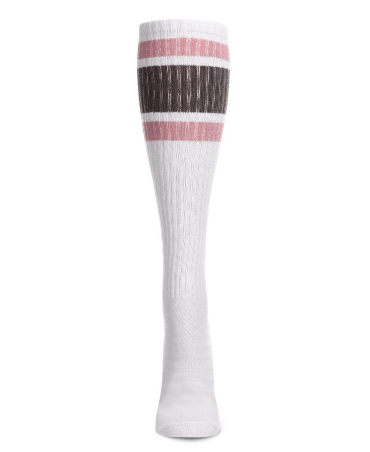 MeMoi Women's Ribbed Retro Athletic Stripe Knee High Socks