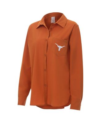 Women's Burnt Orange Texas Longhorns Stretch Woven Button-Up Shirt