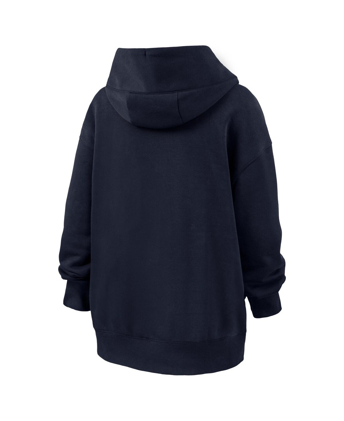 Nike Women's Navy Team Usa Oversized Phoenix Fleece Hoodie In Animal Print