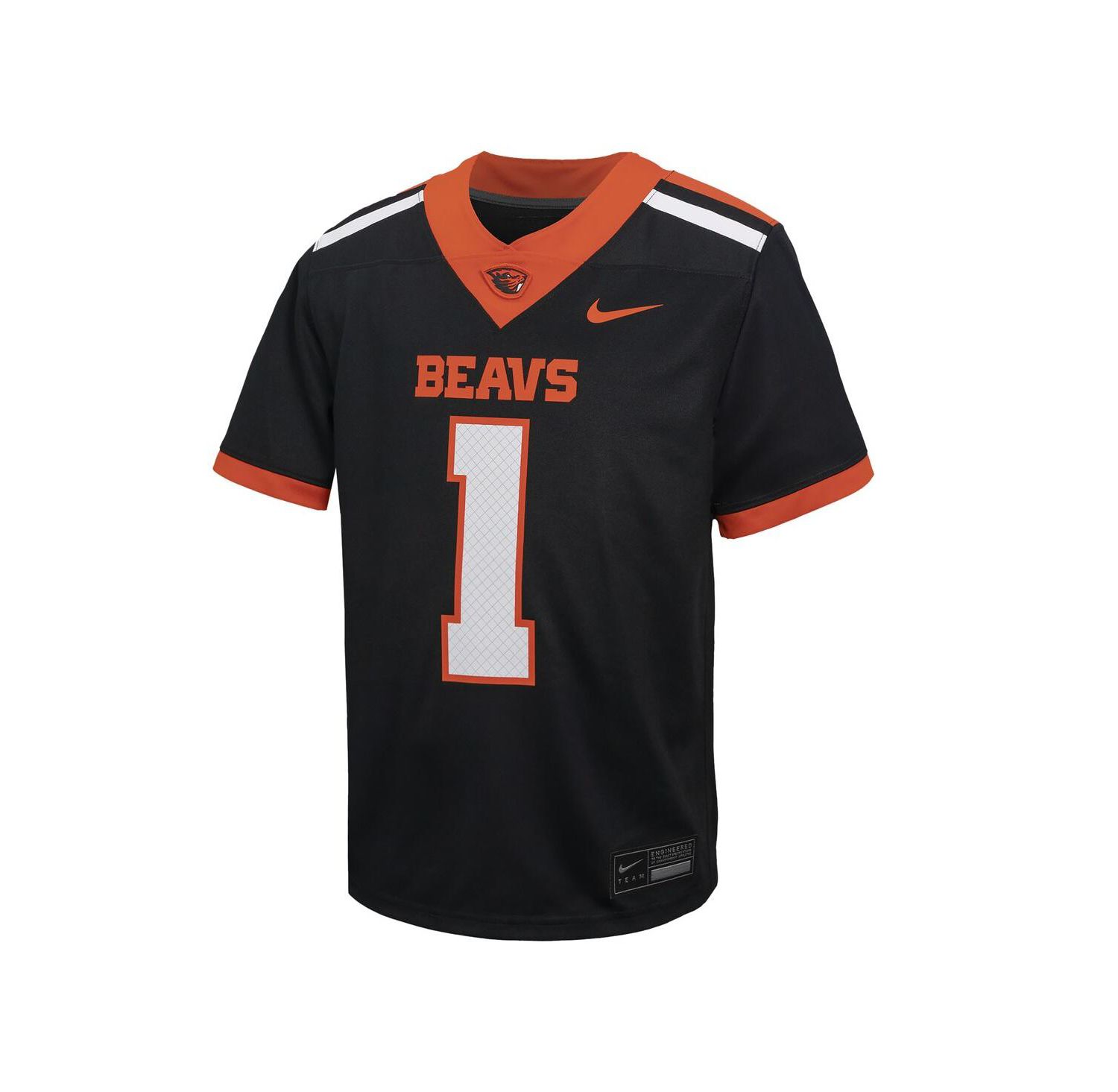 Big Boys and Girls 1 Black Oregon State Beavers Untouchable Football Jersey