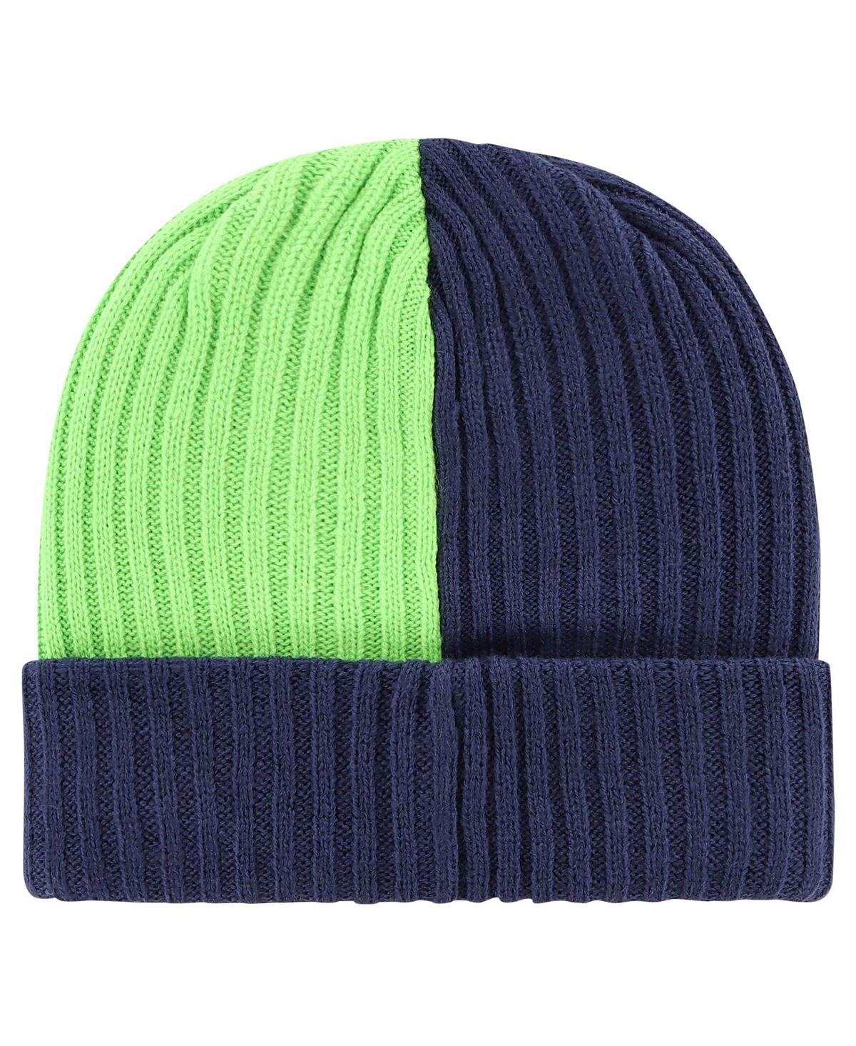 47 Brand Men's Navy Seattle Seahawks Fracture Cuffed Knit Hat In Blue
