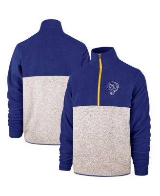 47 Brand Men's Royal/Cream Los Angeles Rams Colorblock Kodiak Half-Zip Jacket