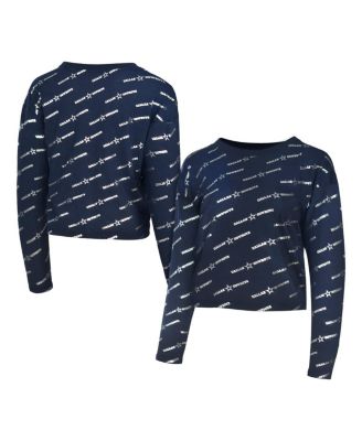 Lauren James - Men's Navy Dallas Cowboys Foil Long Sleeve T-Shirt