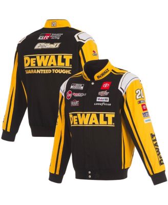 JH Design - Men's Black/Yellow Christopher Bell DeWalt Full-Snap Twill Uniform Jacket