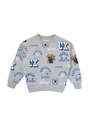 Big Girls Gray Kentucky Wildcats Always On Repeat Pullover Sweatshirt