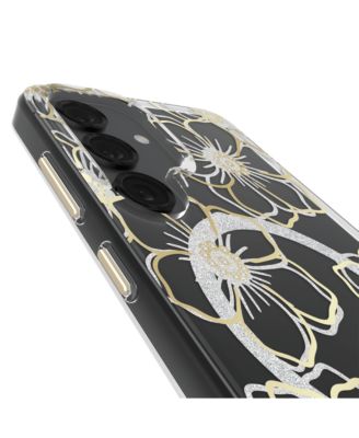 Floral Gems Case with Magnet for Samsung Galaxy S25