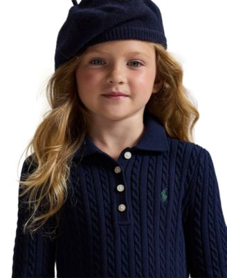 Girls' 2T-6X Mini-Cable Long Sleeves Sweater Dress