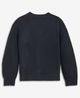 Girls 7-16 Crewneck Plaid-Bow Pullover Sweater 