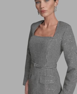 Women's Sequin Square Neck Sheath Dress