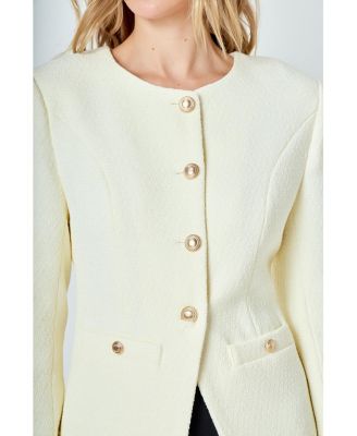 Women's Tweed Buttoned Vest