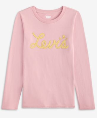 Big Girls Logo Applique Long Sleeve T-Shirt