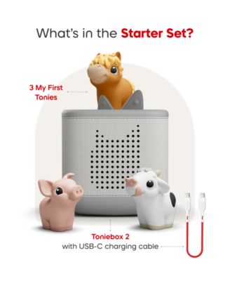 TB2 My First Tonies Bundle Moon Box Farm Set Figurines- Gray