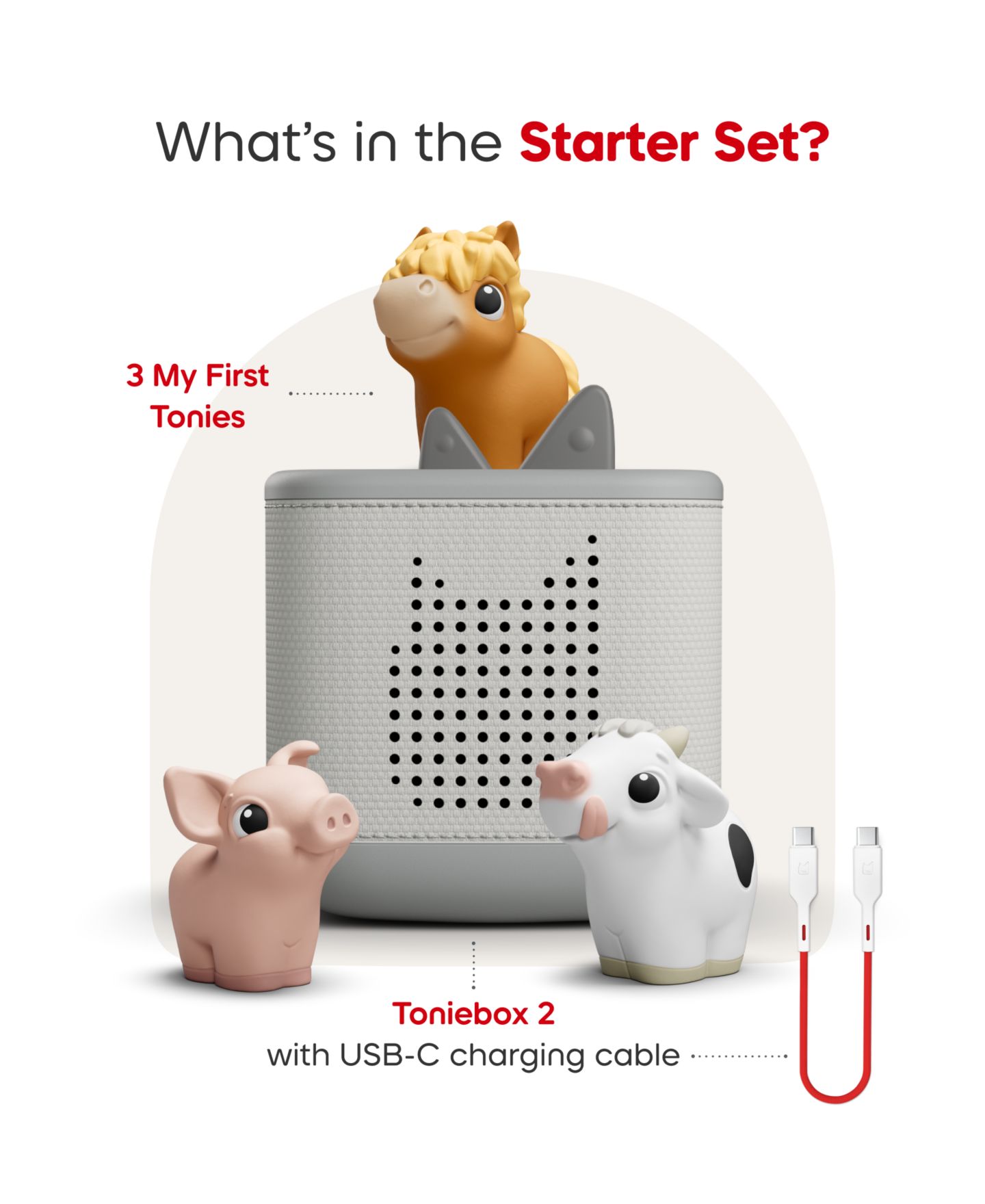 Детские фигурки Tonies TB2 My First Bundle Farm Set Figurines- Moon Gray — фото 5