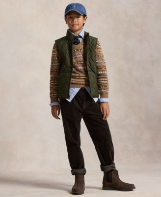 Big Boys Fleece-Lined Quilted Vest