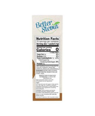 French Vanilla Stevia Packets, 75/box