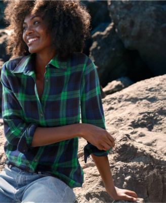 Women's Flannel Boyfriend Long Sleeve Shirt