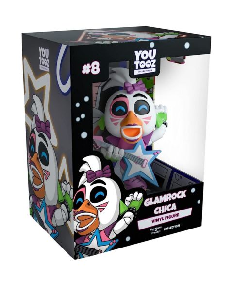 Виниловая фигурка Youtooz Glamrock Chica Five Nights at Freddy's, 4.6", от 14 лет, цвет: Разноцветный