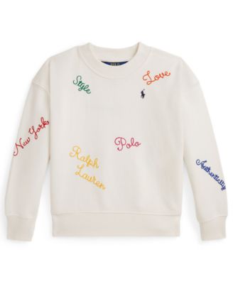 Girls' 2T-6X Embroidered Crewneck Sweatshirt