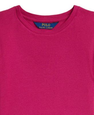 Girls' 7-16 Long-Sleeve Ruffled Ribbed Dress