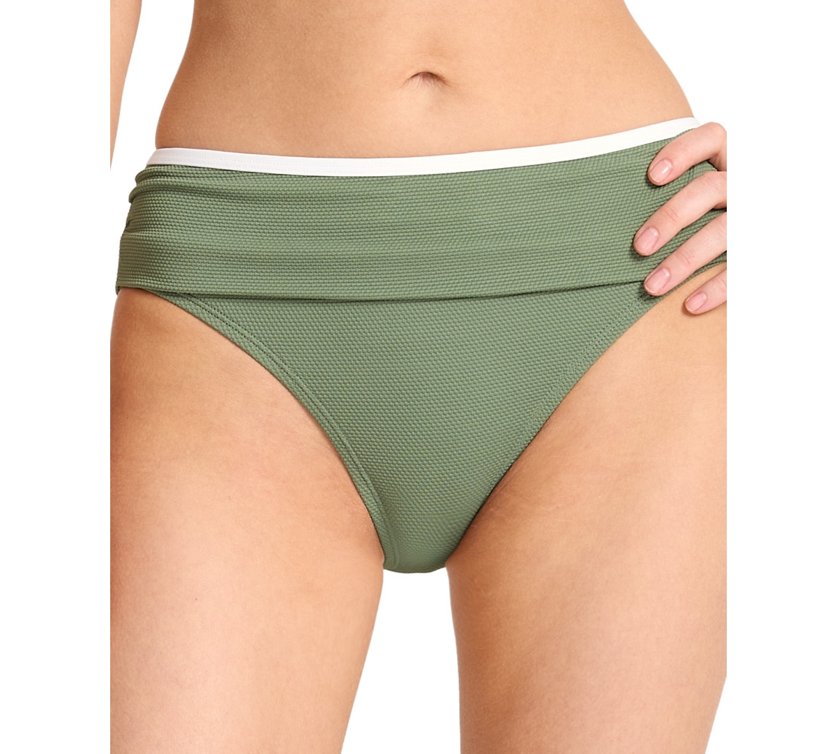 Tommy Bahama Women's Cabana High Waist Swim Bottom In Green
