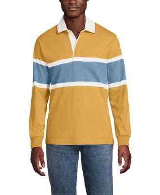 Men's Long Sleeve Stripe Rugby Shirt