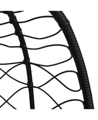 Hanging Egg Chair Anthracite Poly Rattan, Powder-Coated Steel