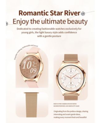 watch 1.27 HD large screen heart rate female physiological monitoring waterproof Bluetooth watch -Silver