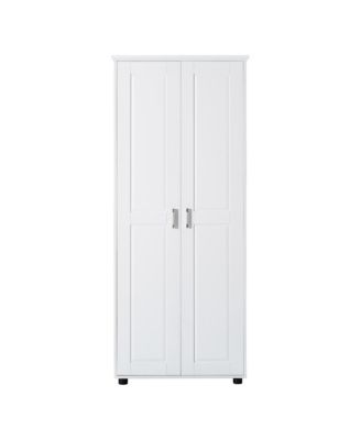 Storage Cabinet with Two Doors for Bathroom, Office, Adjustable Shelf, MDF Board