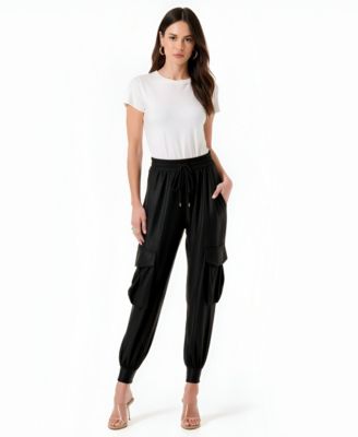 Women's Faux Leather Jogger Pants