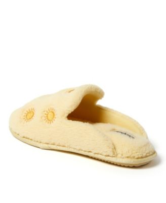 Women's Yellow Sun Teddy Scuff Slipper
