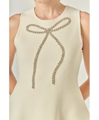 Women's Peplum Sleeveless Knit Top