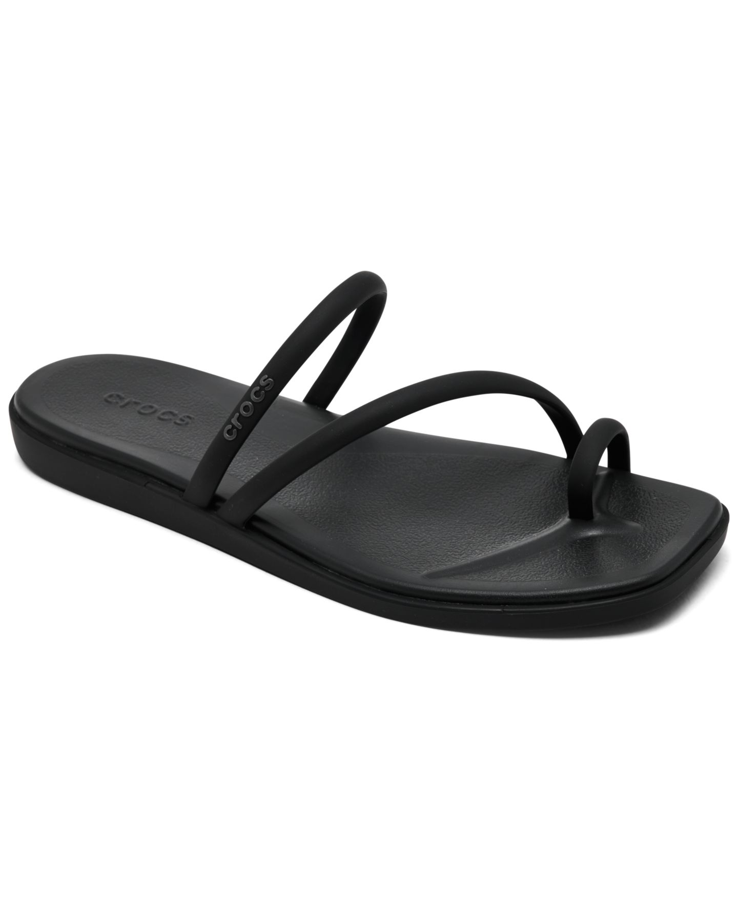 Женские сандалии Crocs Miami Toe Loop, цвет: Чёрный — фото 1