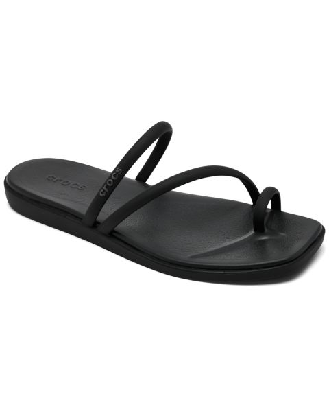 Женские сандалии Crocs Miami Toe Loop, цвет: Чёрный