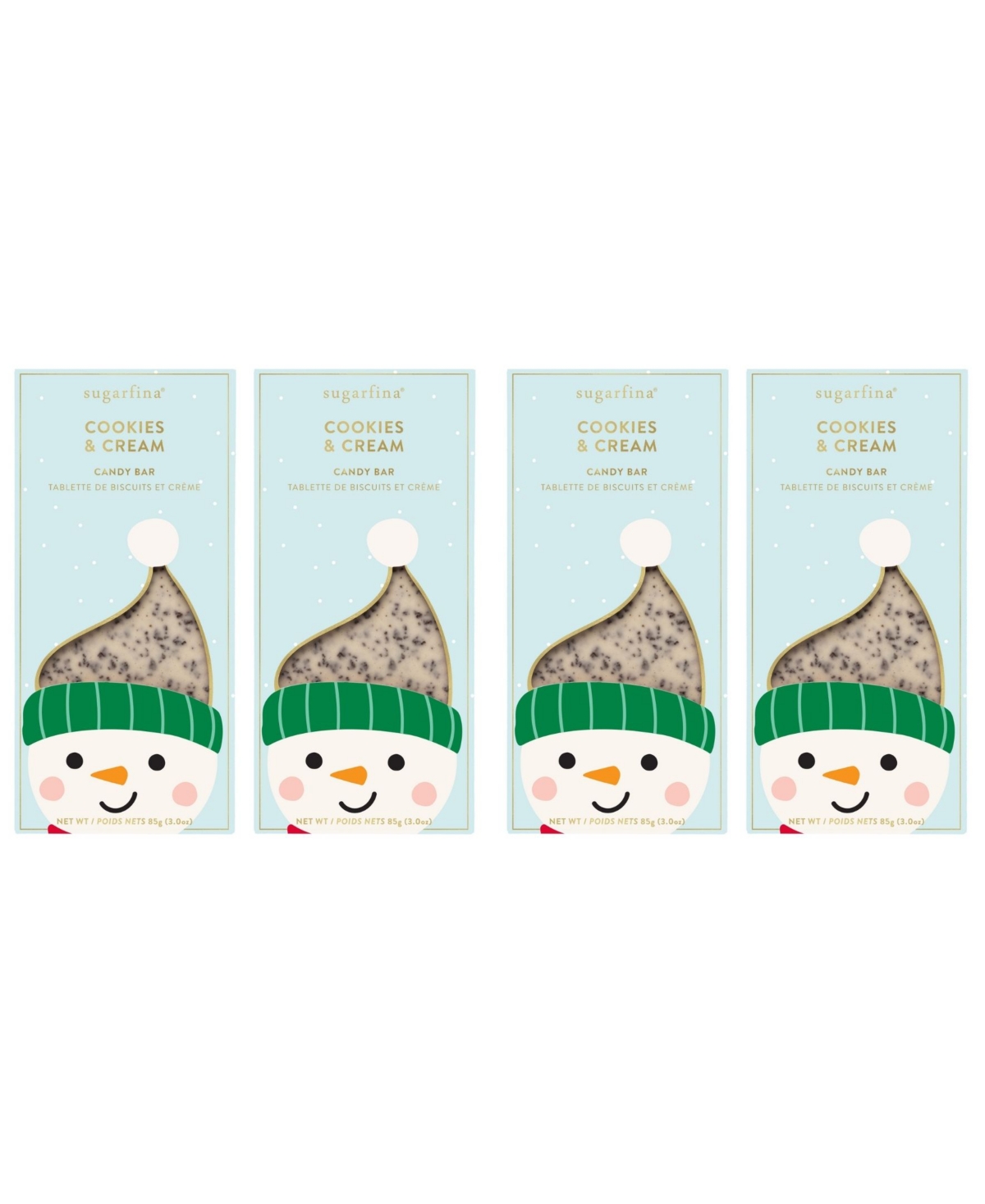 Sugarfina Holiday Cookies and Cream Chocolate Bar Kit, 4 Piece