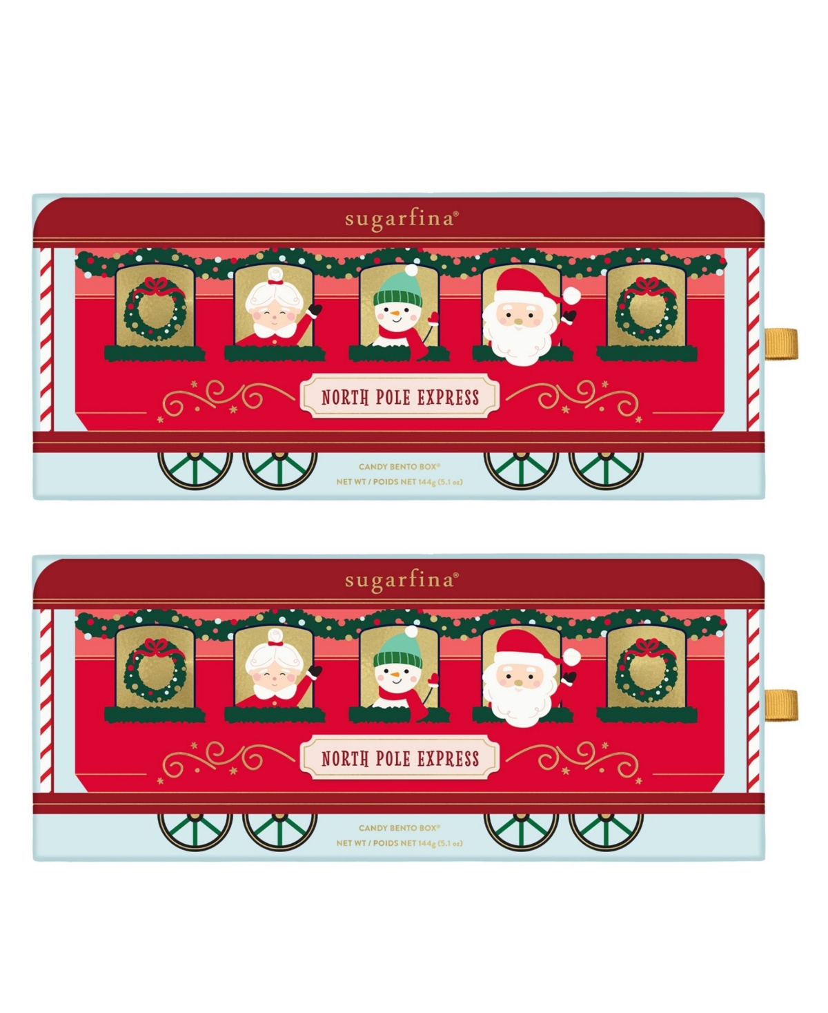 Sugarfina North Pole Express 3 Pc. Bento Box, Set Of 2 In Transparent