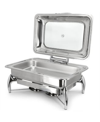 9.5 Quart Stainless Steel Rectangle Professional Chafing Dish/Food Warmer/Buffet Server Serving Trays
