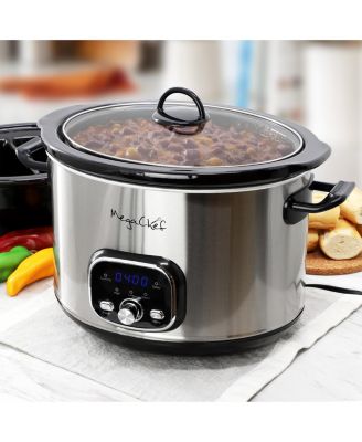 5.6Liter + 2.5 Liter Split Stainless Steel Electric Slow Cooker