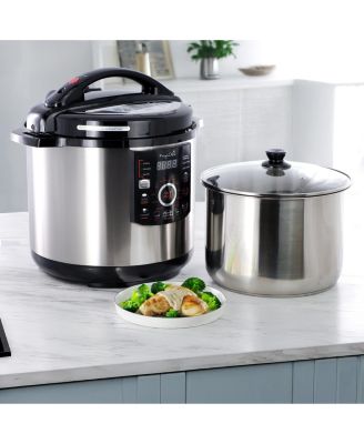 12 Quart Steel Digital Pressure Cooker with Stainless Steel Pot