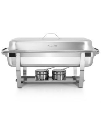 9.5 Quart Stackable Stainless Steel Professional Chafing Dish/Food Warmer/Buffet Server Serving Trays, Set of 2