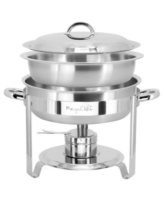 5.3 Quart Round Stainless Steel Professional Chafing Dish/Food Warmer/Buffet Server Serving Trays